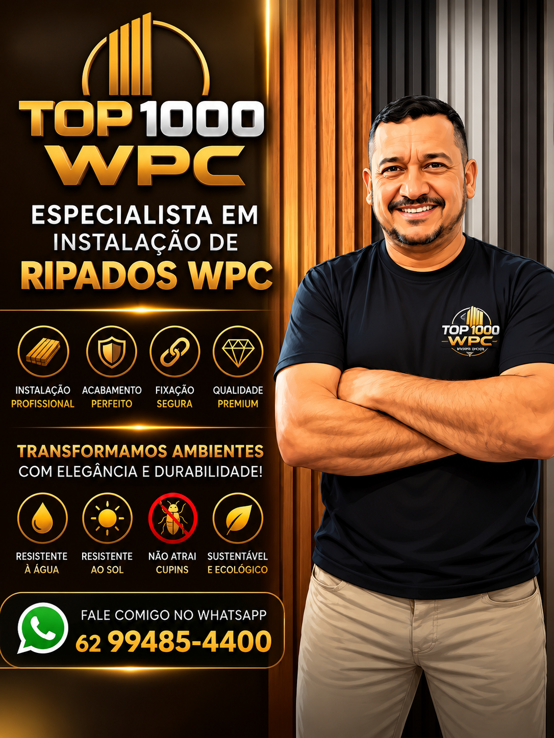 Caricatura profissional do especialista TOP1000 WPC